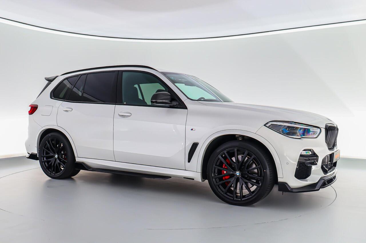 BMW X5 45e xDrive 394pk High Executive |splitterset|M-sportpakket|M-performance seats|schuif/kantel|Harman&Kardon|massage|Laser LED|memory|360 camera|diamond pook|HUD|carbon interieur|Apple Carplay|22" lichtmetalen velgen|