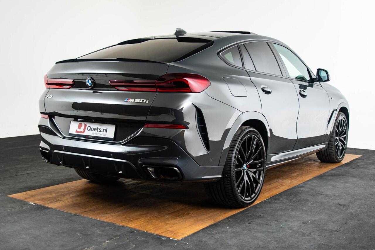 BMW X6 M50i High Executive Panoramadak - Comfortstoelen - CraftedClarity - Akoestische ramen - Comfort Access - Active Cruise Control - Head up - Harman Kardon - Entertainmentsysteem Professional - Zonnescherm achter -