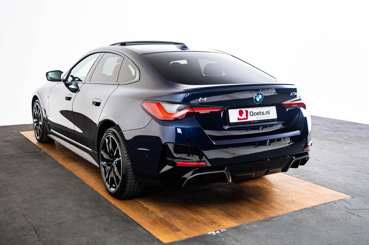 BMW i4 M50 High Executive 84 kWh Schuif/Kanteldak - Elektrisch verstelbare/verwarmde stoelen - Stuurwielrand verwarmd - Active Cruise Control - Hifi - Getinte Ruiten - M hoogglans Shadow Line -