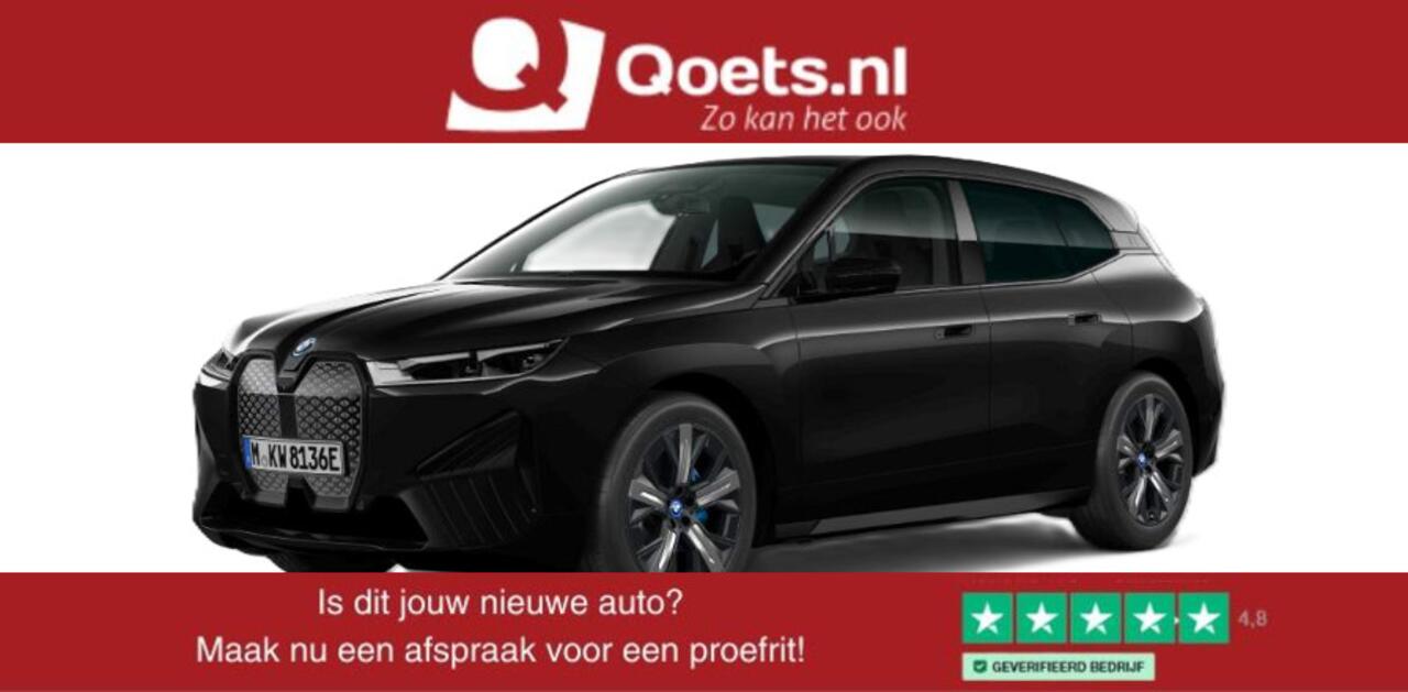 BMW iX xDrive40 77 kWh Sportpakket - Trekhaak - Multifunctionele stoelen - Comfort acces - Parking Assistant Plus - Harman Kardon - Extra-warmtewerende voorruit - Hemelbekleding in Anthrazit -