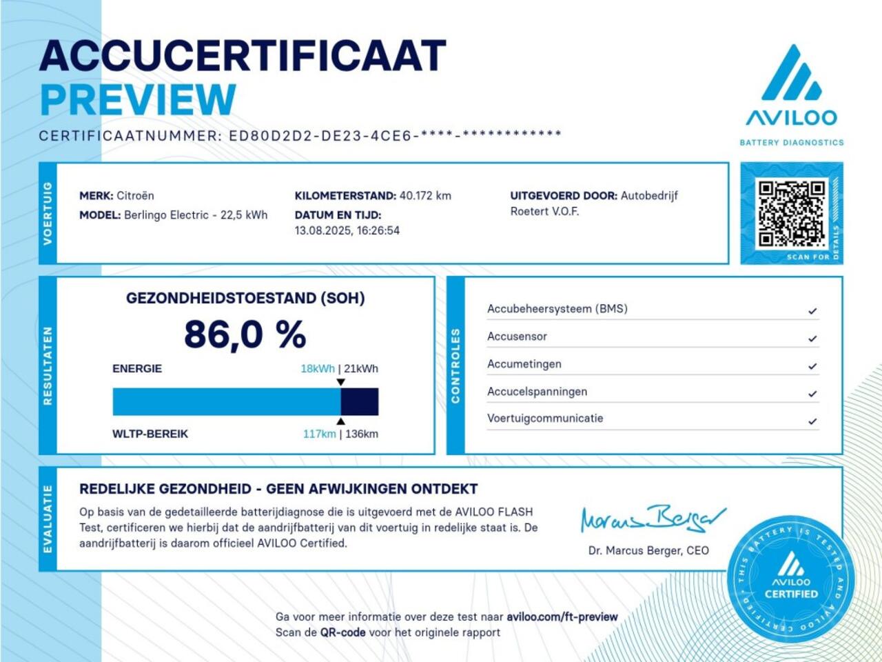 Citroen BERLINGO E-Feel 23kWh automaat airco/cruise/navi/PDC/camera/CarPlay/DAB