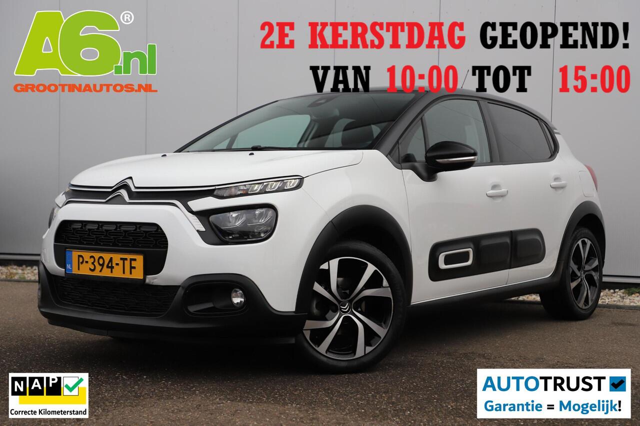 Citroen C3 1.2 PureTech Shine Navigatie Achteruitrijcamera 17 inch LMV Carplay Android Climate Cruise Control Rijstrooksensor Parkeersensor