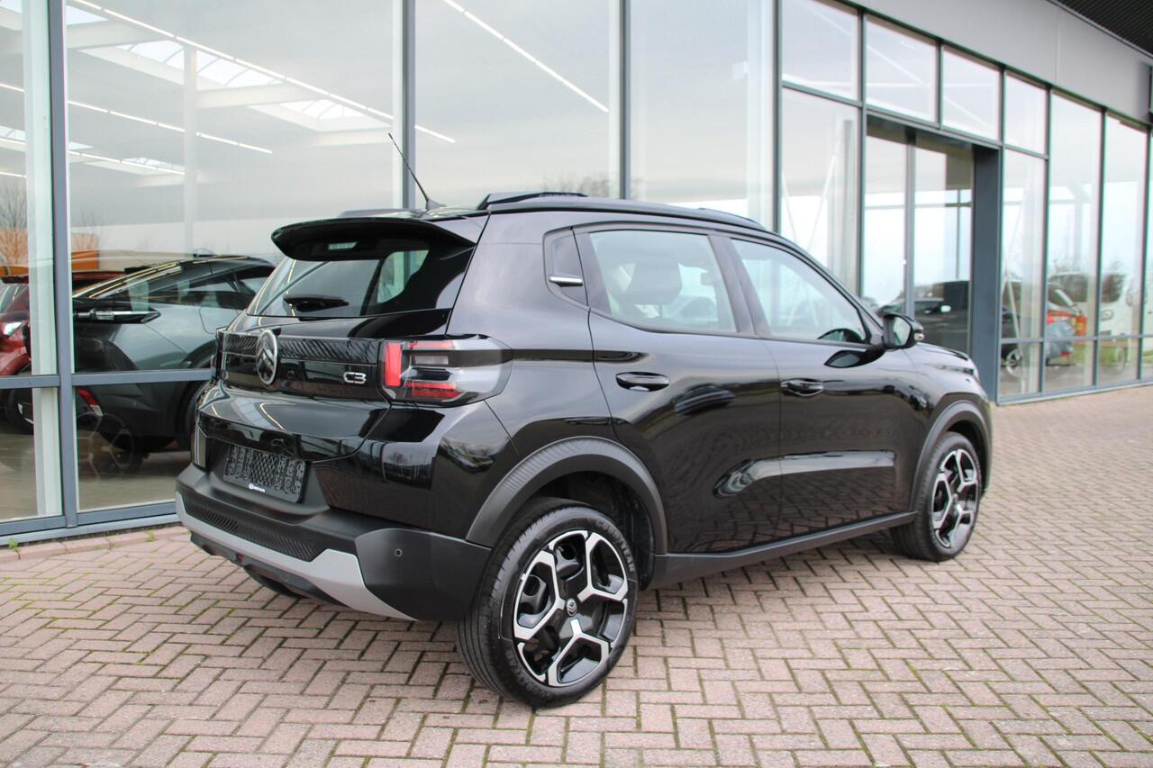 Citroen C3 1.2 Turbo 100pk Plus Airco Cruise Carplay Black Edition Hoge instap! Nieuwstaat
