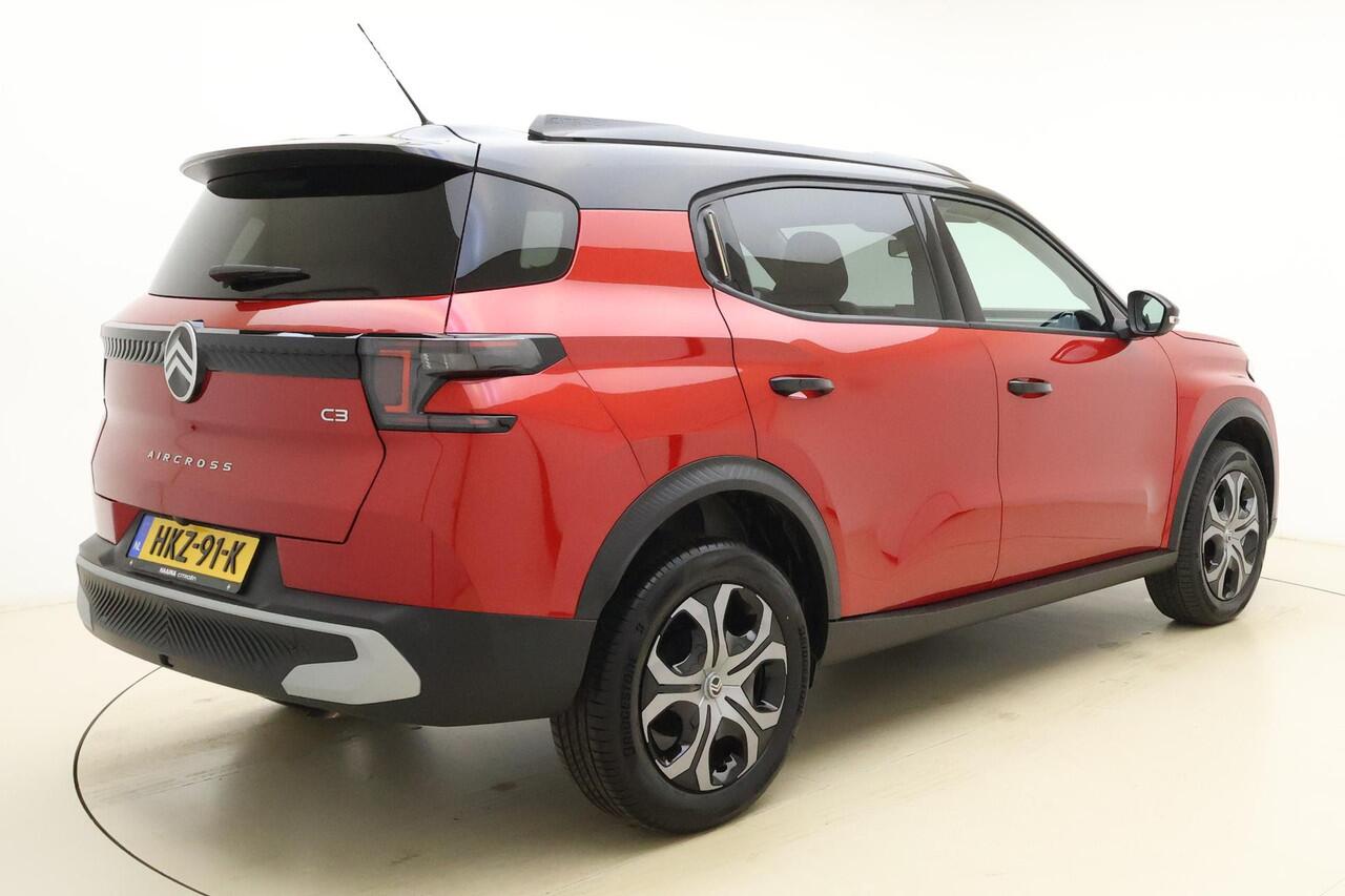 Citroen C3 Aircross 1.2 T S&S You + Pack Plus | Draadloos Apple Carplay | Climate Control | Camera | Dakrail | Comfort Seats | Touchscreen