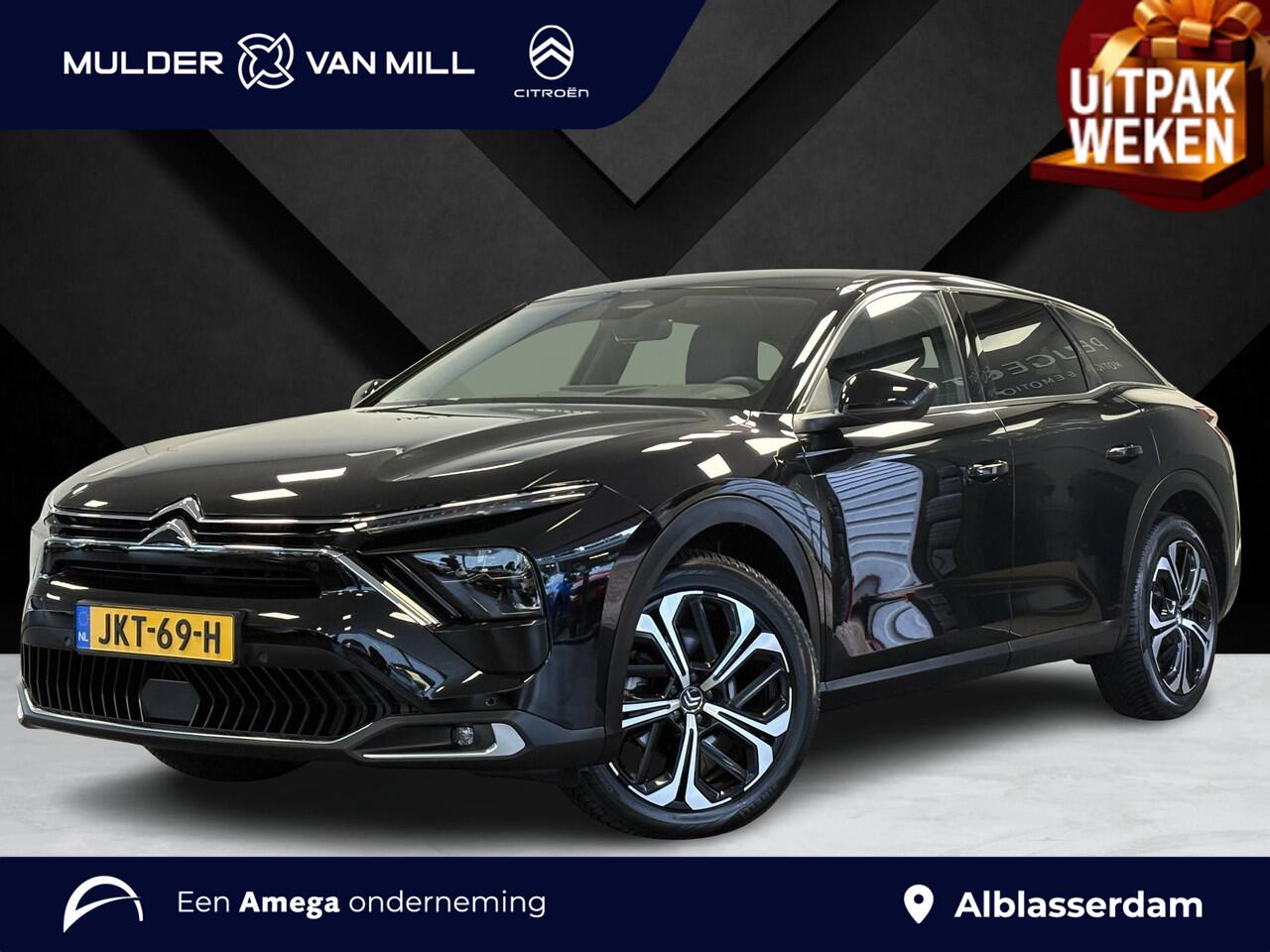 Citroen C5 X Plus 1.2 Turbo 130pk EAT8 | KEYLESS ENTRY | LEDER | CAMERA | STOEL+STUUR+VOORRUITVERW. | ADAPTIVE CRUISE | HEAD-UP | ALL-SEASONBANDEN