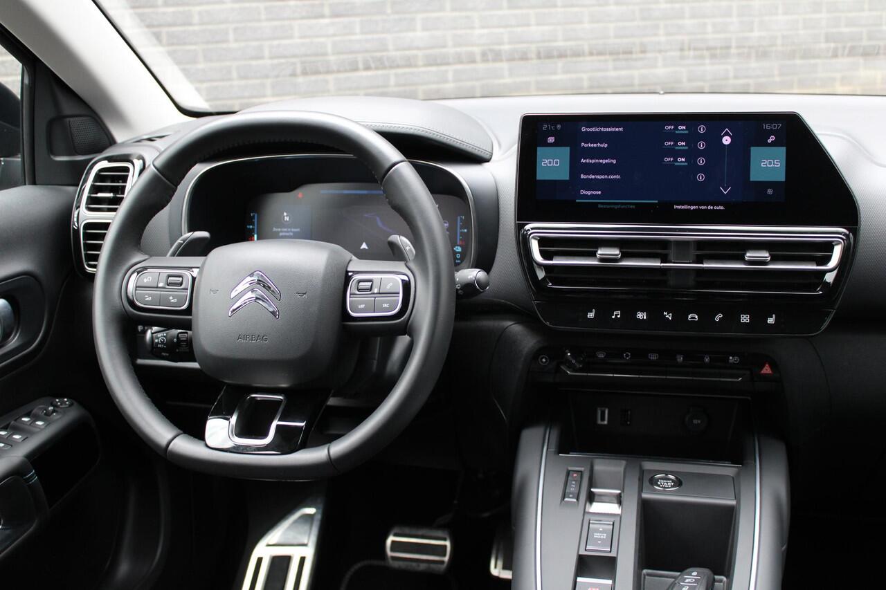 Citroen C5 Aircross 1.6 Plug-in Hybrid 225 Shine Automaat, Lederen bekleding, Navigatie, Applecarpl./Andr. Auto, Dodehoek detectie, CruiseControl