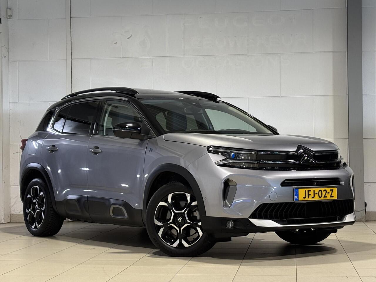 Citroen C5 Aircross Shine 1.6 HYbrid PHEV 225pk e-EAT8 | TWO-TONE! | SCHUIF/KANTELDAK | ADAPTIVE CRUISE | 360° CAMERA | PARK ASSIST | LEDER | KEYLESS ENTRY | ALL-SEASONBANDEN | MAX