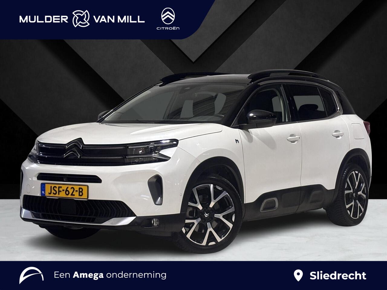 Citroen C5 Aircross Shine Pack 1.6 HYbrid PHEV 225pk e-EAT8 | TWO-TONE! | SCHUIF/KANTELDAK | ADAPTIVE CRUISE | 360° CAMERA | PARK ASSIST | LEDER | DODEHOEKBEW. | KEYLESS ENTRY