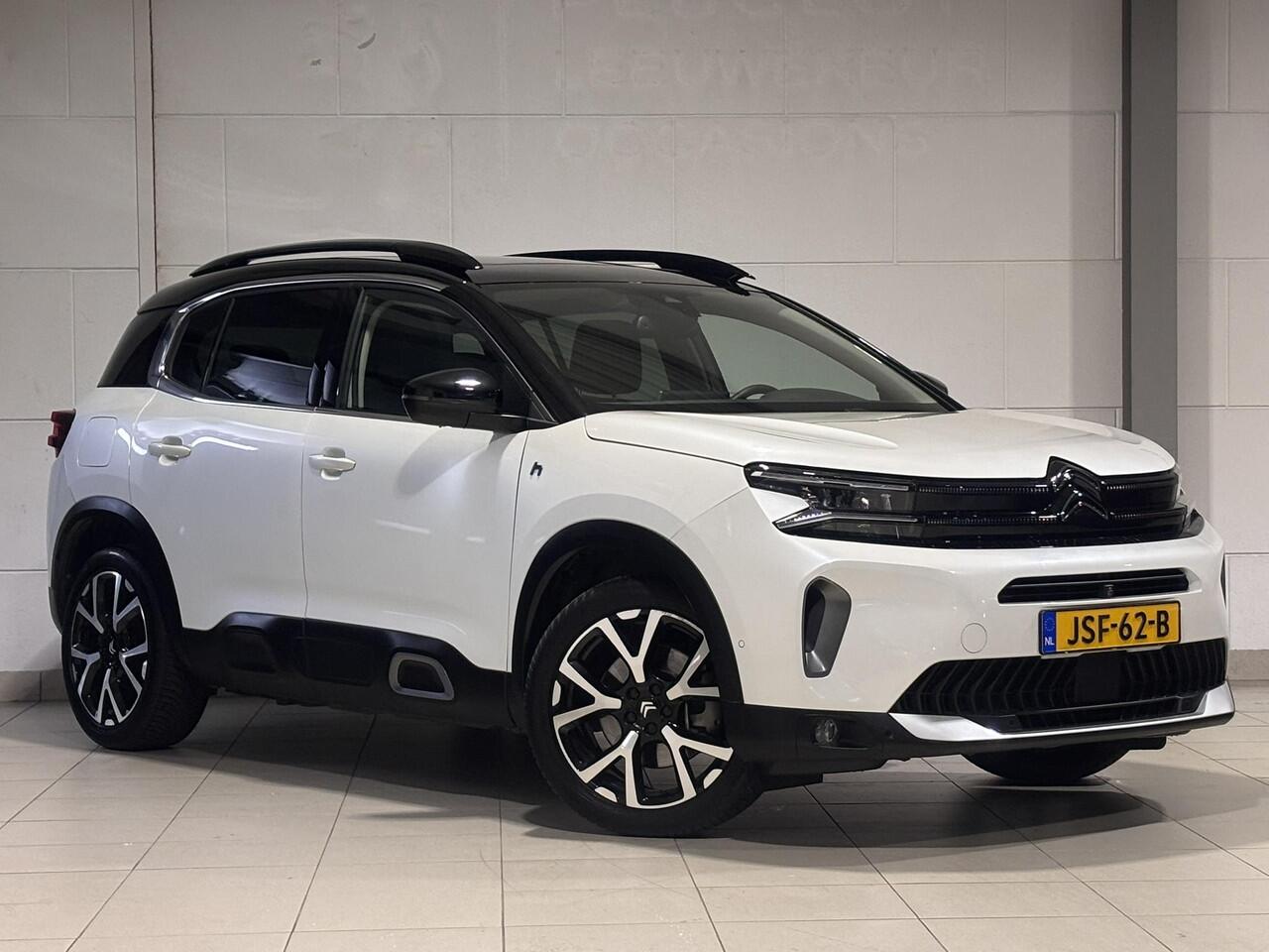 Citroen C5 Aircross Shine Pack 1.6 HYbrid PHEV 225pk e-EAT8 | TWO-TONE! | SCHUIF/KANTELDAK | ADAPTIVE CRUISE | 360° CAMERA | PARK ASSIST | LEDER | DODEHOEKBEW. | KEYLESS ENTRY