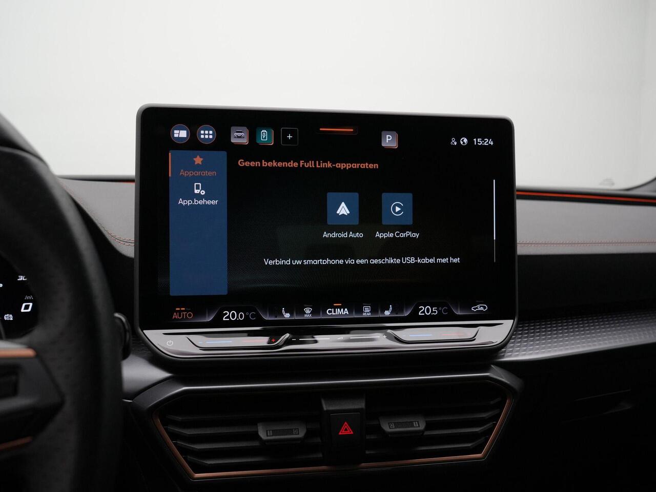 Cupra Leon Sportstourer 1.5 TSI e-Hybrid 272 pk VZ Performance | Trekhaak | Adaptief sportonderstel | Leder/alcantara | CUPRA-stuur met startknop | Sennheiser | Achteruitrijcamera | 19 inch