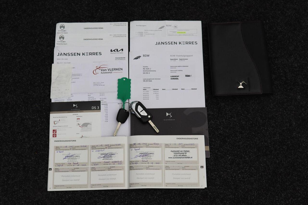 DS DS 3 1.2 PureTech Business 2018 NAP | Carplay | Bluetooth | Camera | Lichtmetaal | Half lederen sportstoelen | PDC | Climate control | Cruise conrol | Elek. ramen + spiegels