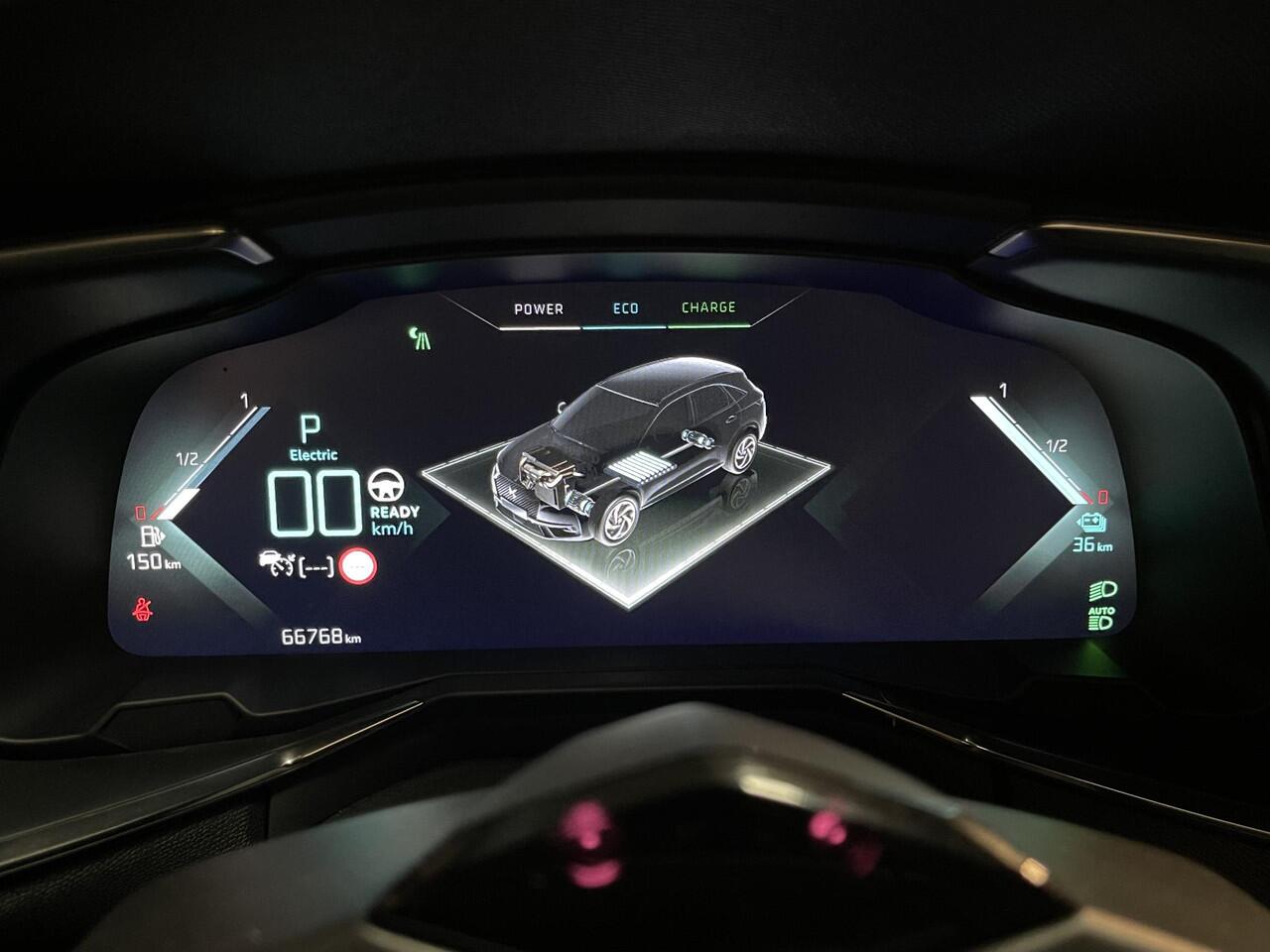 DS DS 7 Crossback E-Tense 4x4 Grand Chic 20"/Trekhaak/Panoramadak/Leder Opera/Night VISION/Stoelverwarming/Stoelventilatie/Voorruitverwarming/LED Vision/HiFi FOCAL/Adaptieve cruise