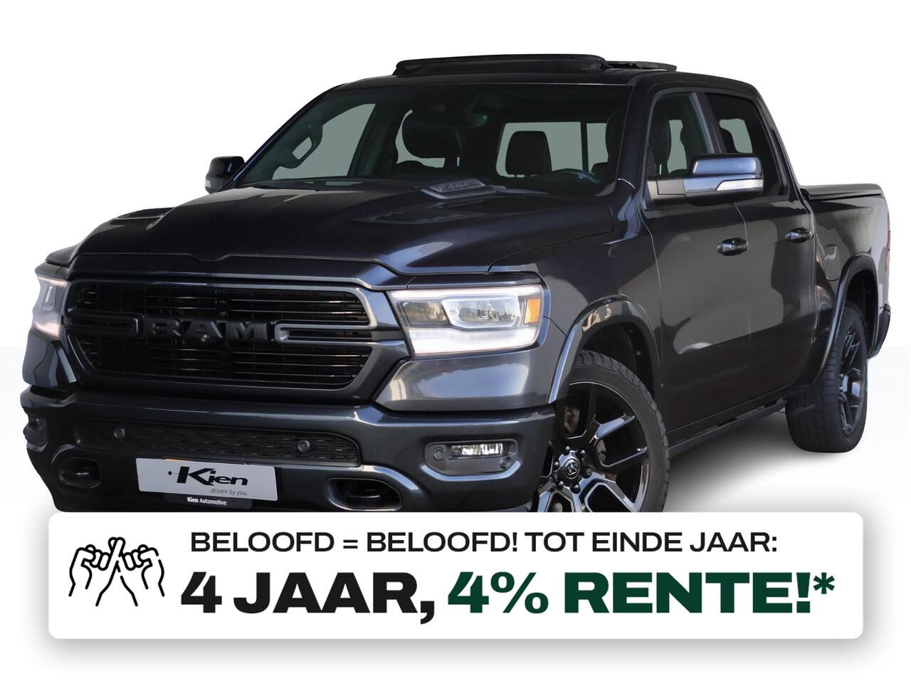 Dodge 1500 Ram 5.7 V8 4x4 Crew Cab Laramie Night | Panoramadak | Luchtvering | Groot Navigatie | Elektrisch Sidebars |