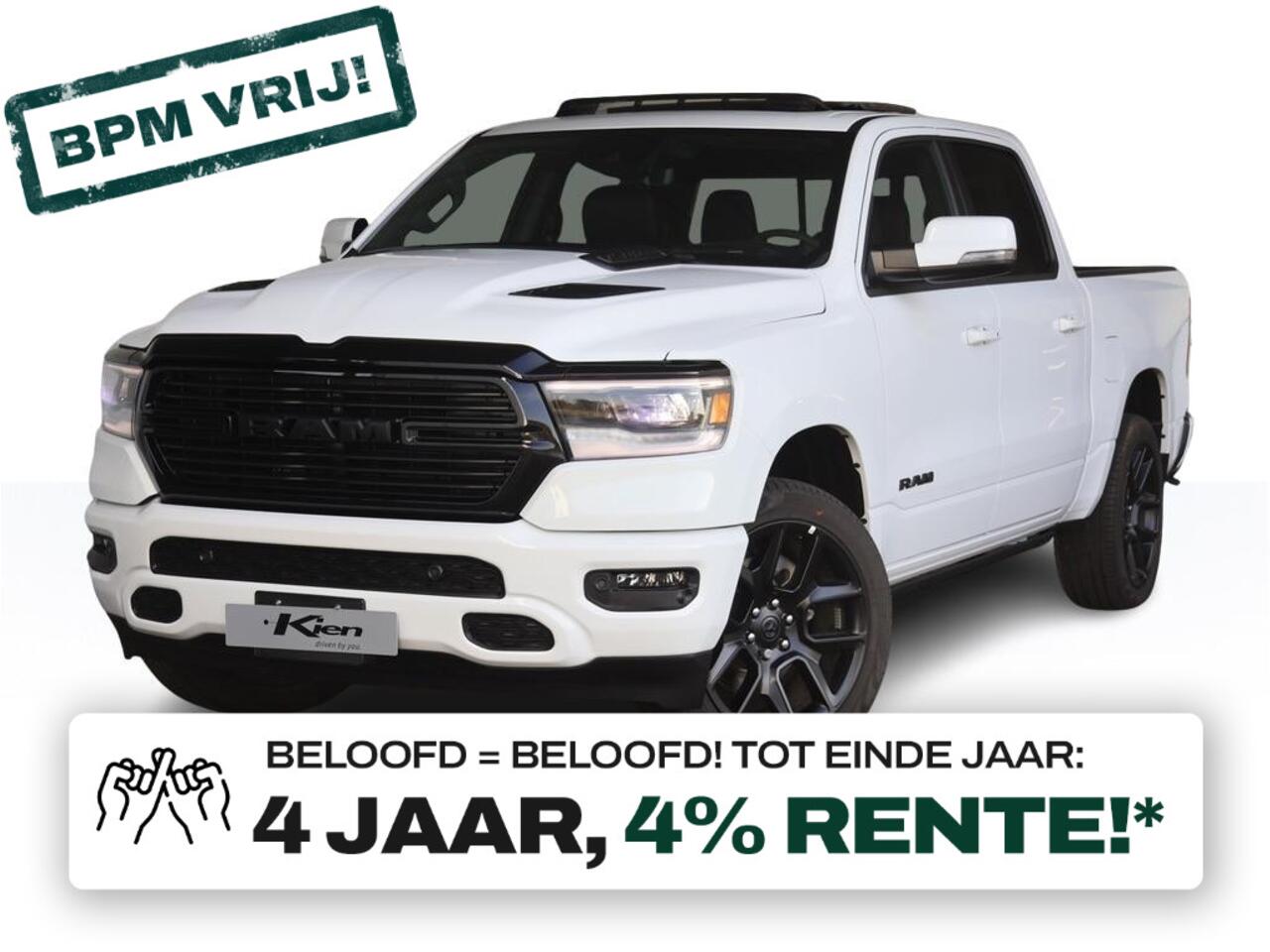 Dodge 1500 Ram 5.7 V8 4x4 Crew Cab Sport Night edition | Elektrisch Sidebars | Pano-Dak | Groot Navi | eTorque |