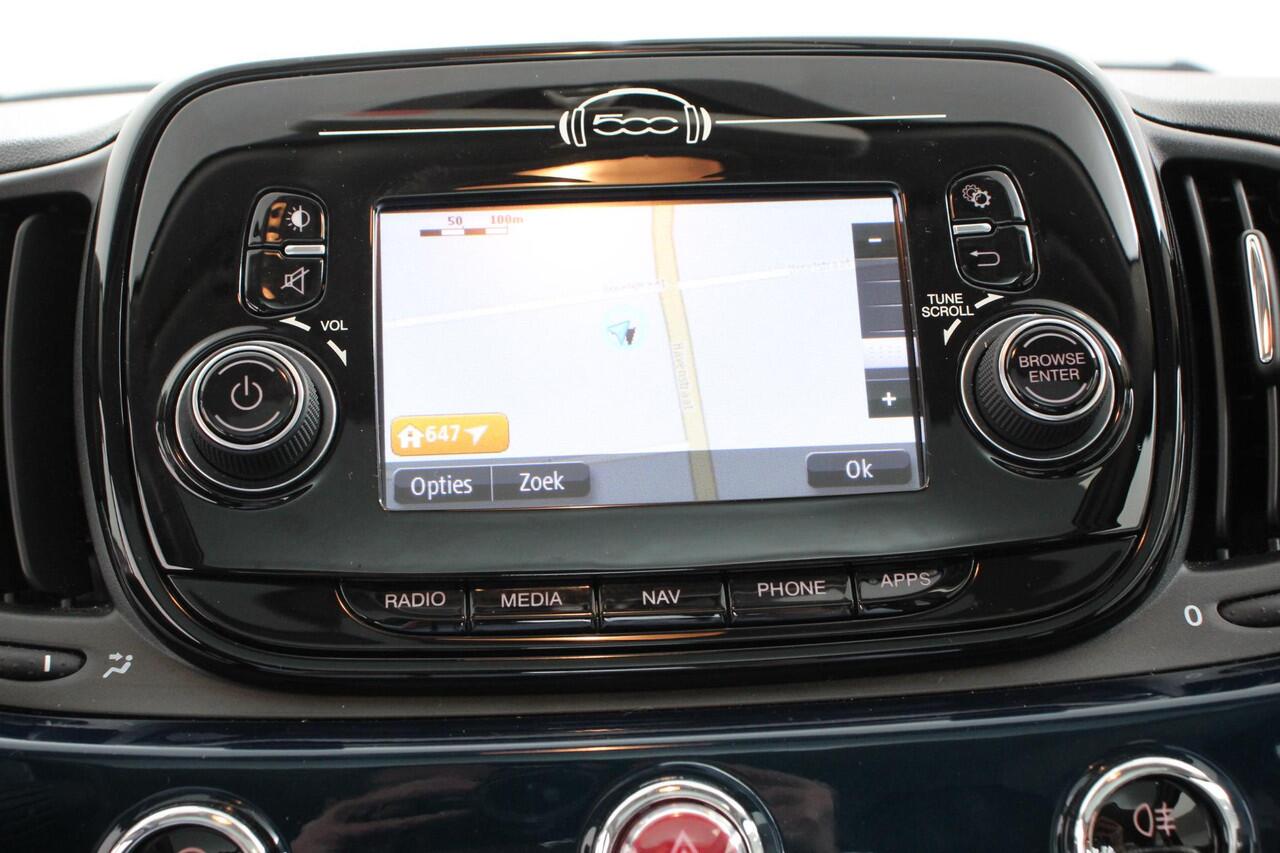 Fiat 500 1.2 Lounge | Navigatie | Climate Control | Lederen Bekleding | Panoramadak | Cruise Control | Bluetooth | Parkeersensoren | Lichtmetalen velgen