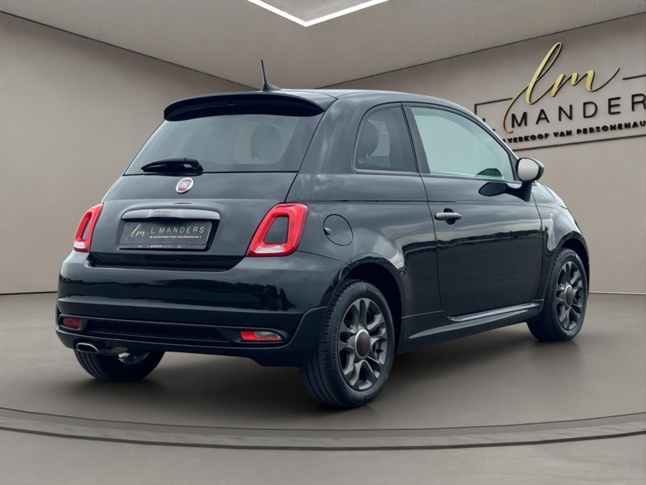 Fiat 500 0.9 TwinAir Turbo Sport 2019 ZWART | Apple CarPlay | Cruise Cont