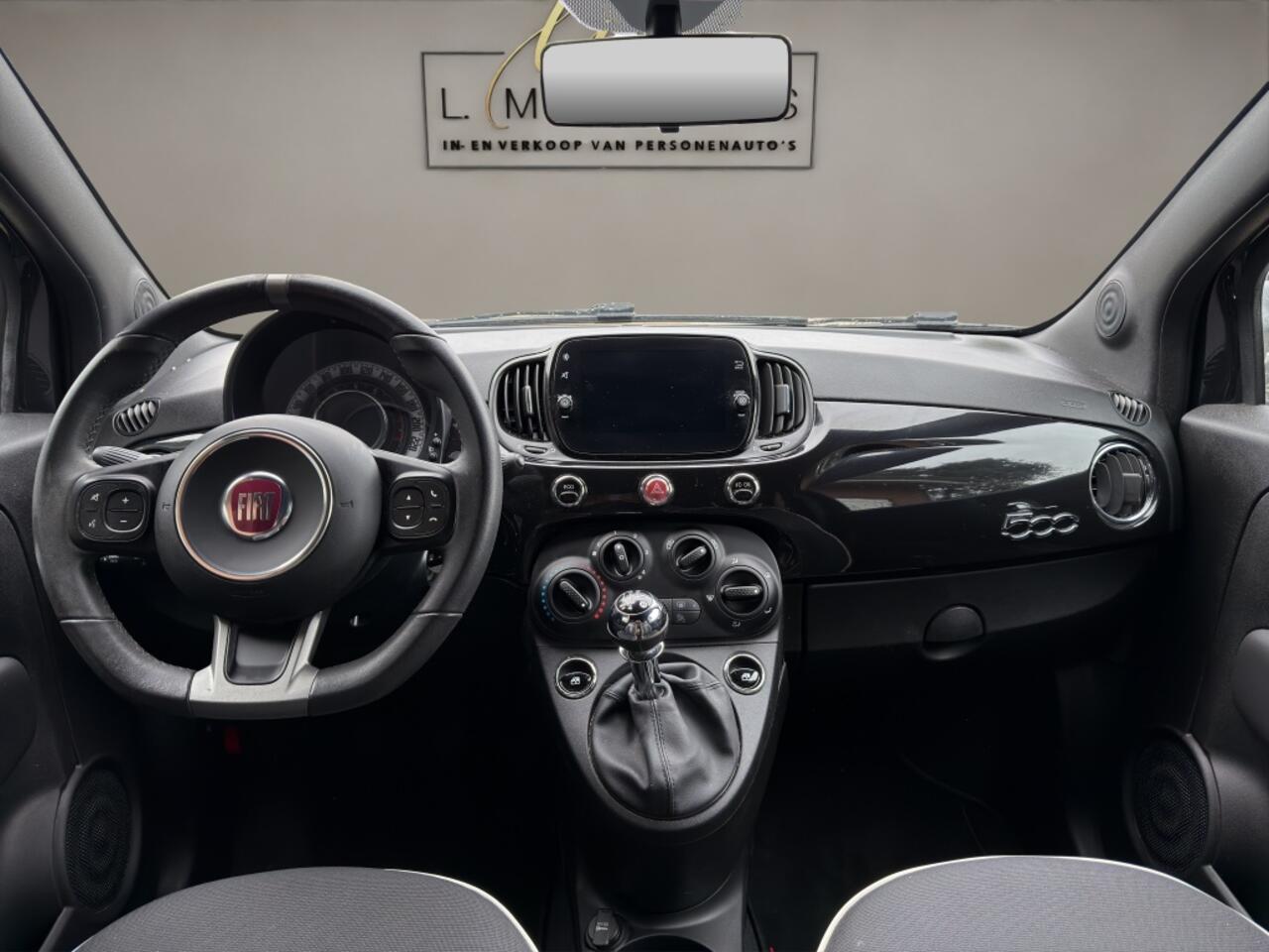 Fiat 500 0.9 TwinAir Turbo Sport 2019 ZWART | Apple CarPlay | Cruise Cont