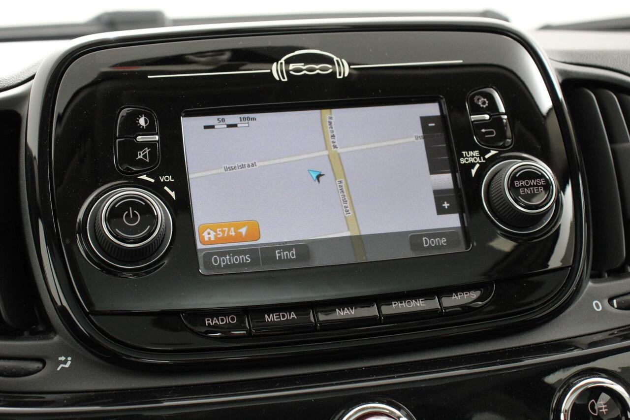 Fiat 500 1.2 Lounge | Lederen Bekleding | Navigatie | Panoramadak | Climate Control | Cruise control | DAB Lichtmetalen Velgen