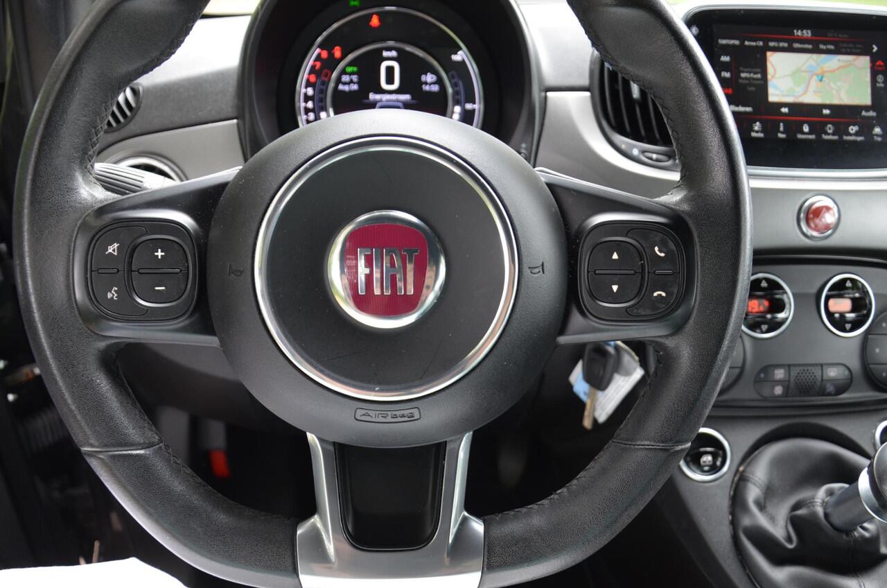Fiat 500 1.0 Hybrid Rockstar Cabrio/Navi/Pdc/Ecc/Apple Carplay/Android Auto/Getint glas/lichtmetalen velgen 16"