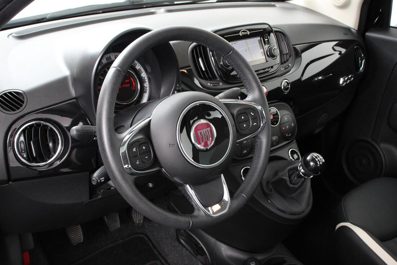 Fiat 500 1.2 Lounge | Lederen Bekleding | Navigatie | Panoramadak | Climate Control | Cruise control | DAB Lichtmetalen Velgen