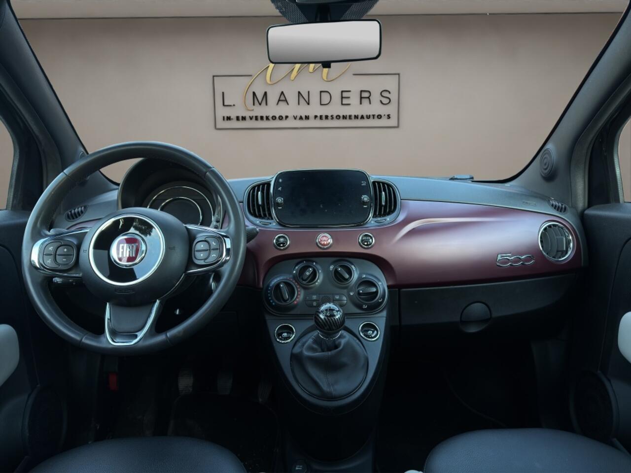 Fiat 500 1.2 Star 2020 ZWART | Panoramadak | Airco