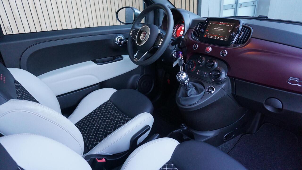 Fiat 500 1.0 70pk Hybrid Star Pano.Dak Virtual Cruise Control Sportstoelen H-Leder 33348km *NL auto*