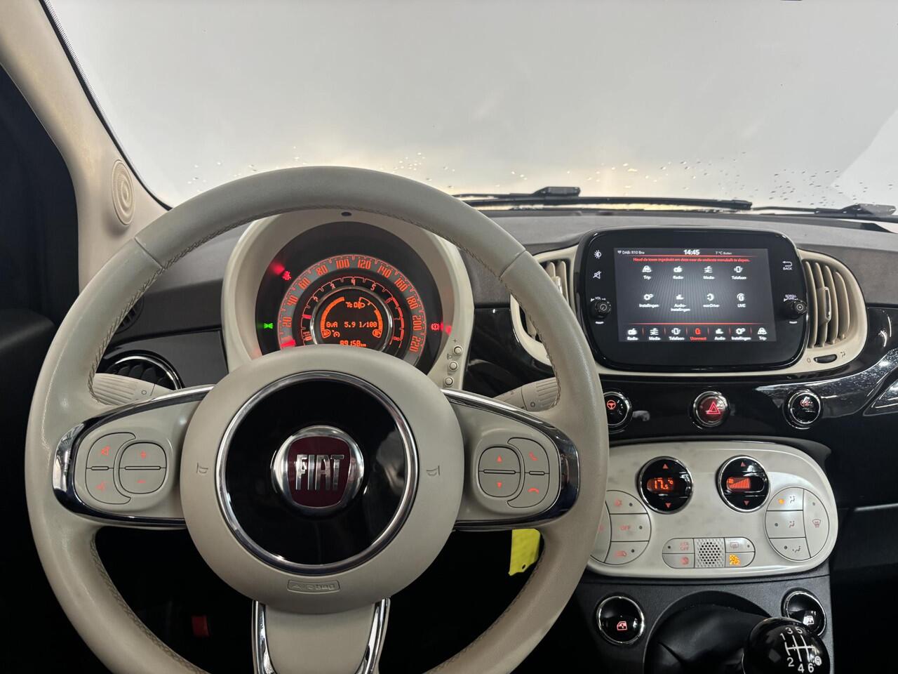 Fiat 500 1.0 Hybrid Lounge Plus | Navigatie | Panorama Dak | Parkeersensoren Achter | Climatronic | lichtmetalen Velgen | Dab