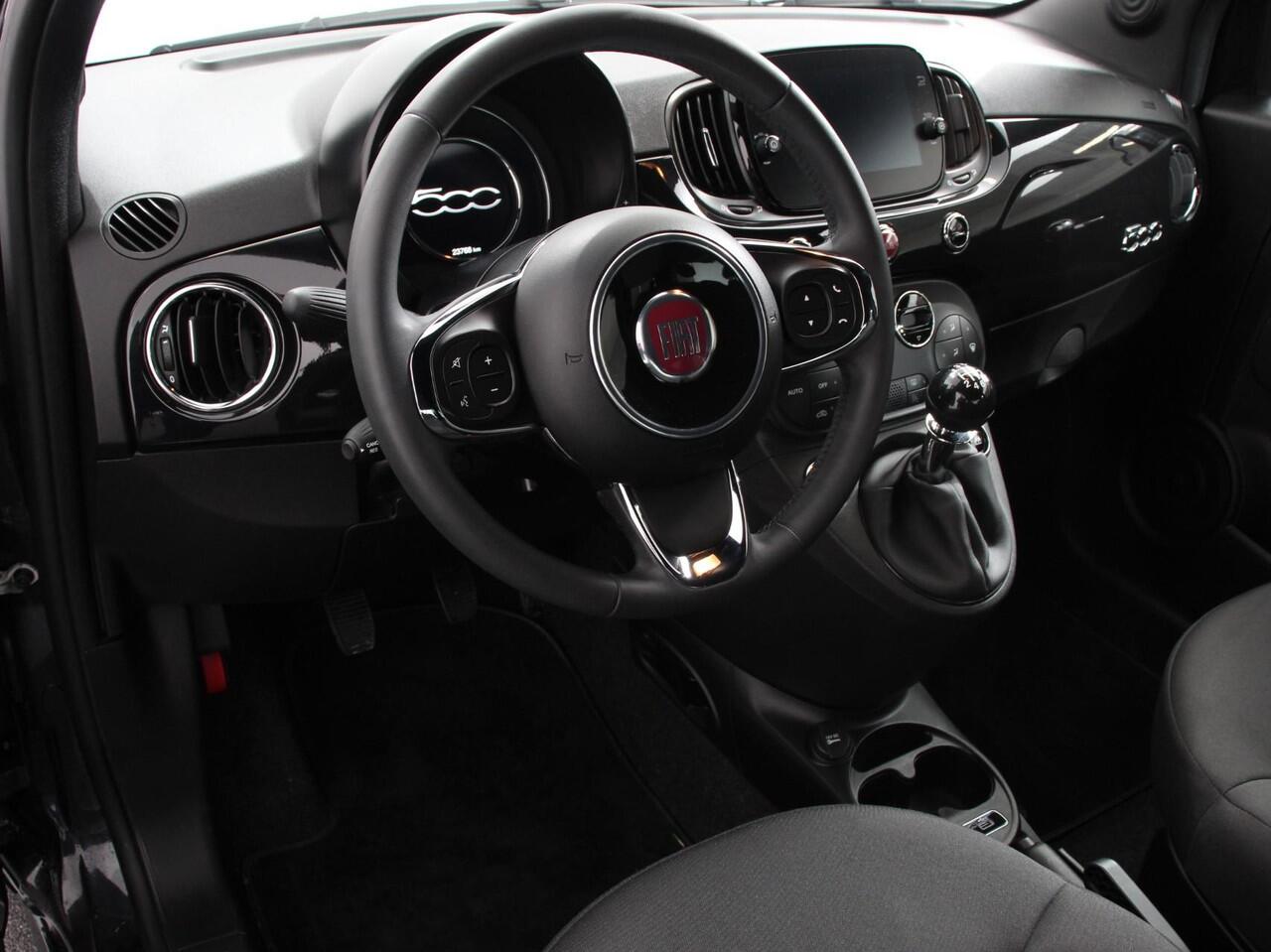 Fiat 500 1.0 Hybrid Lounge+ Airco | Cruise control | Parkeersensor achter | Radio | Navigatie | Apple Carplay/ Android Auto | Lichtmetalen velgen