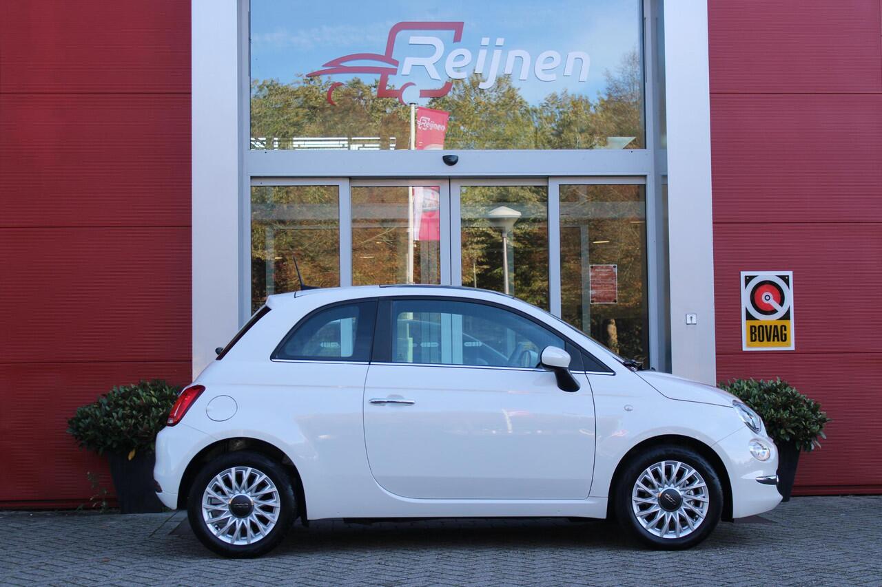 Fiat 500 1.0 72PK HYbrid DOLCEVITA FINALE | PANORAMA DAK | APPLE CARPLAY / ANDROID AUTO | ELEKTRISCHE RAMEN VOOR | PARKEERSENSOREN ACHTER | LED DAGRIJVERLICHTING | 15"LICHTMETALEN VELGEN | CRUISE CONTROL | IN 2 DELEN NEERKLAPBARE ACHTERBANK | AIRCO | MISTLAMPEN V