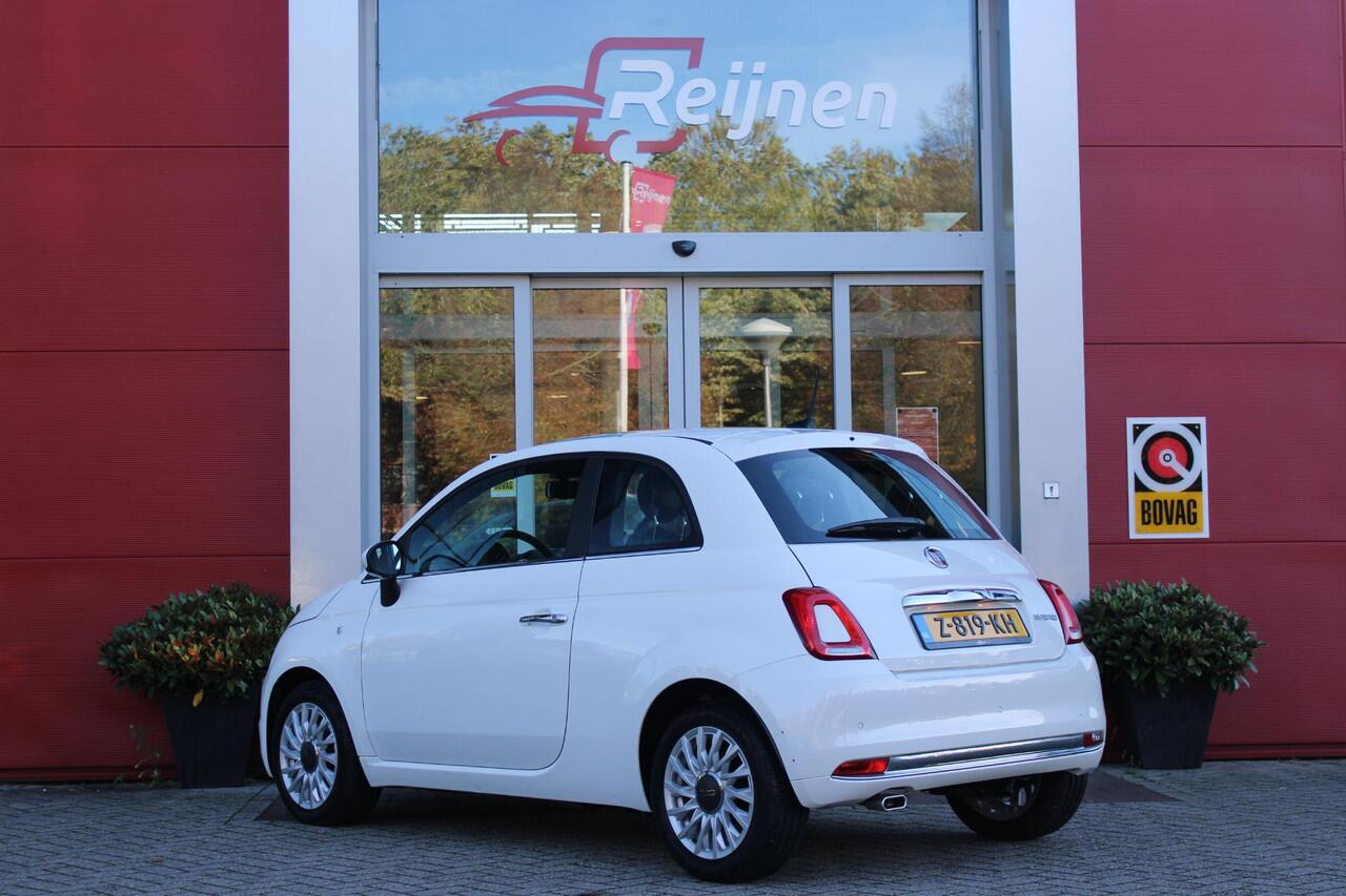 Fiat 500 1.0 72PK HYbrid DOLCEVITA FINALE | PANORAMA DAK | APPLE CARPLAY / ANDROID AUTO | ELEKTRISCHE RAMEN VOOR | PARKEERSENSOREN ACHTER | LED DAGRIJVERLICHTING | 15"LICHTMETALEN VELGEN | CRUISE CONTROL | IN 2 DELEN NEERKLAPBARE ACHTERBANK | AIRCO | MISTLAMPEN V