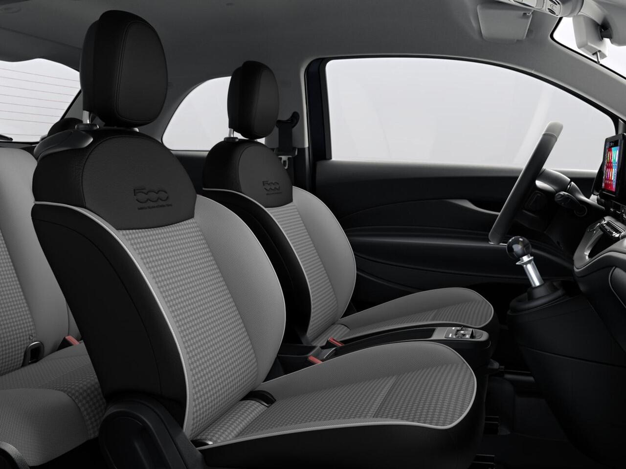 Fiat 500 1.0 Hybrid Torino | Private Lease ¤ 387,- | New | Clima | Carplay | PDC | Priv Glass | Onyx Black