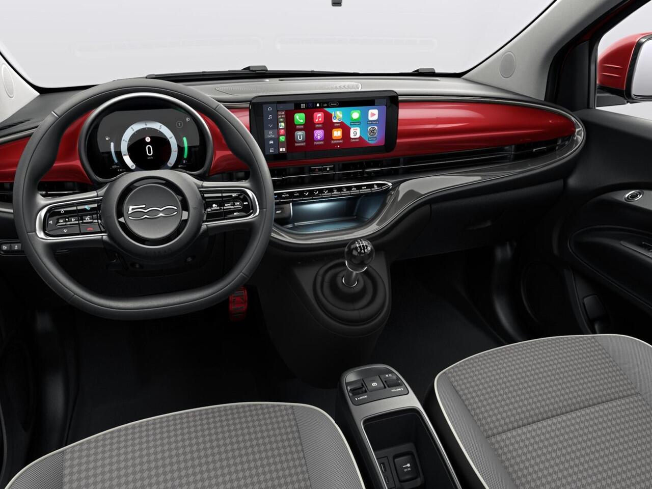 Fiat 500 1.0 Hybrid Torino | Private Lease ¤ 379,- | New | Clima | Carplay | PDC | Priv Glass | Rosso Passione