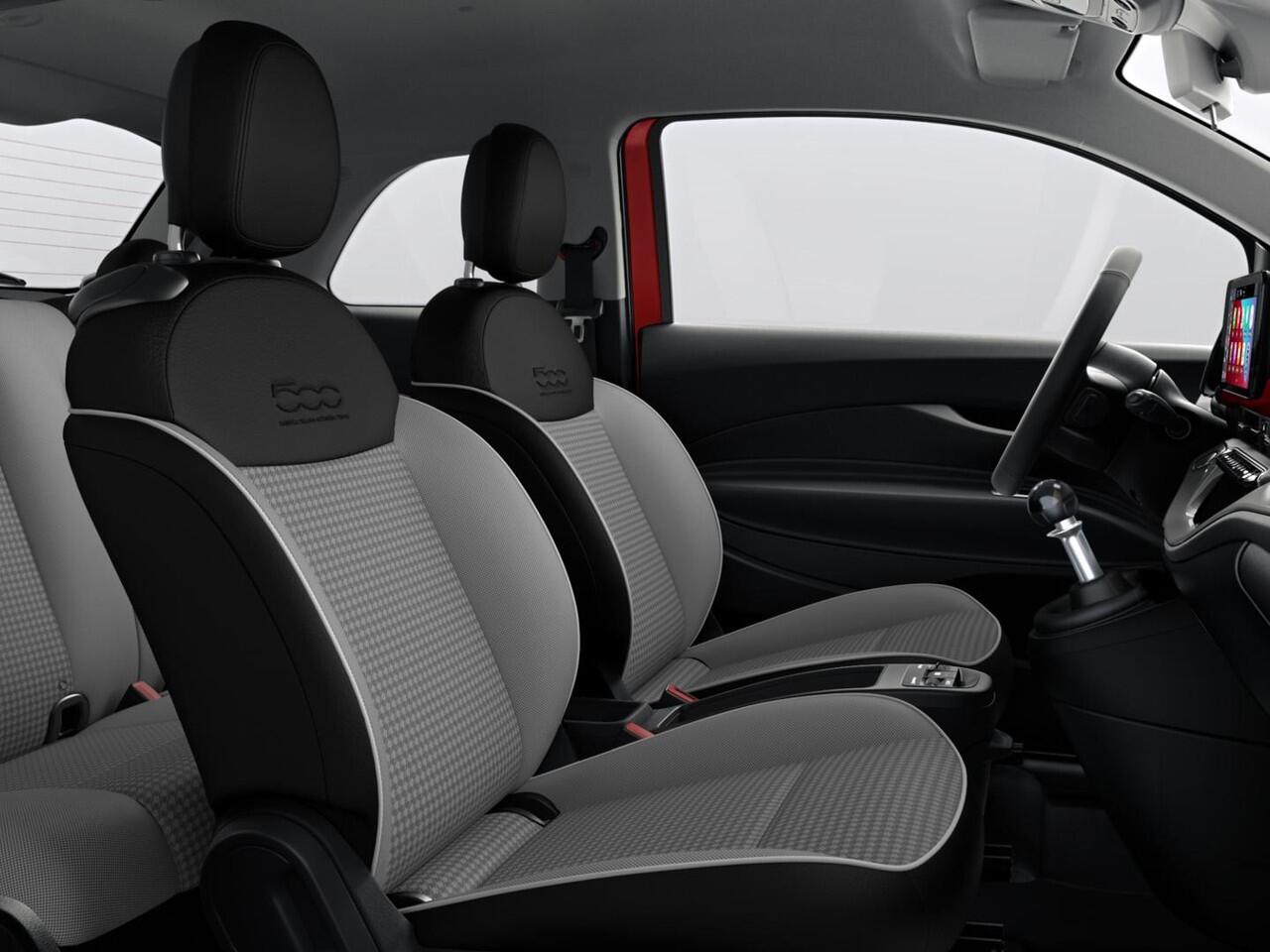 Fiat 500 1.0 Hybrid Torino | Private Lease ¤ 379,- | New | Clima | Carplay | PDC | Priv Glass | Rosso Passione