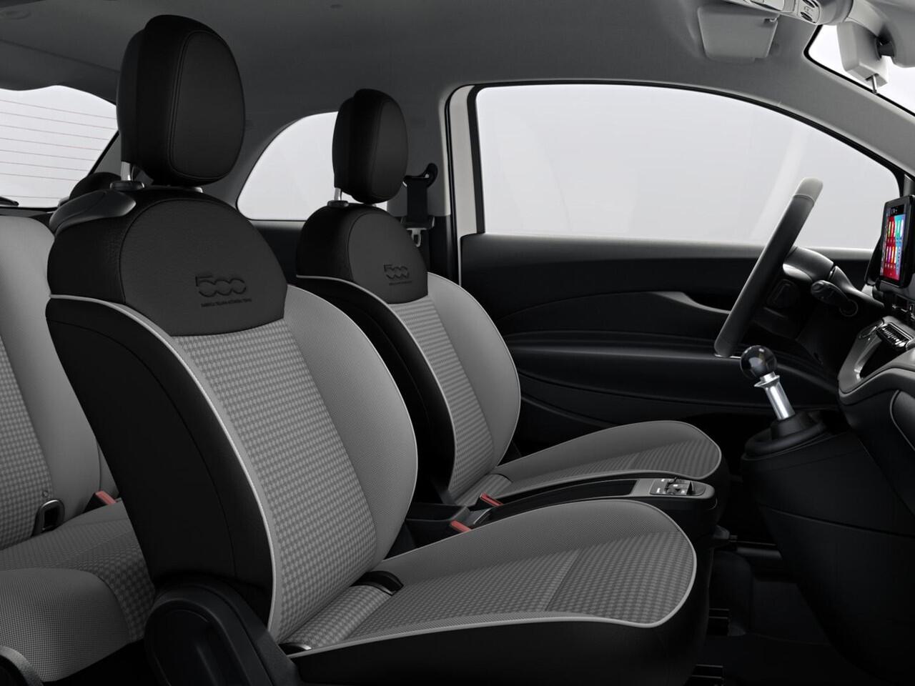 Fiat 500 1.0 Hybrid Torino | Private Lease ¤ 387,- | New | Clima | Carplay | PDC | Priv Glass | Ice White