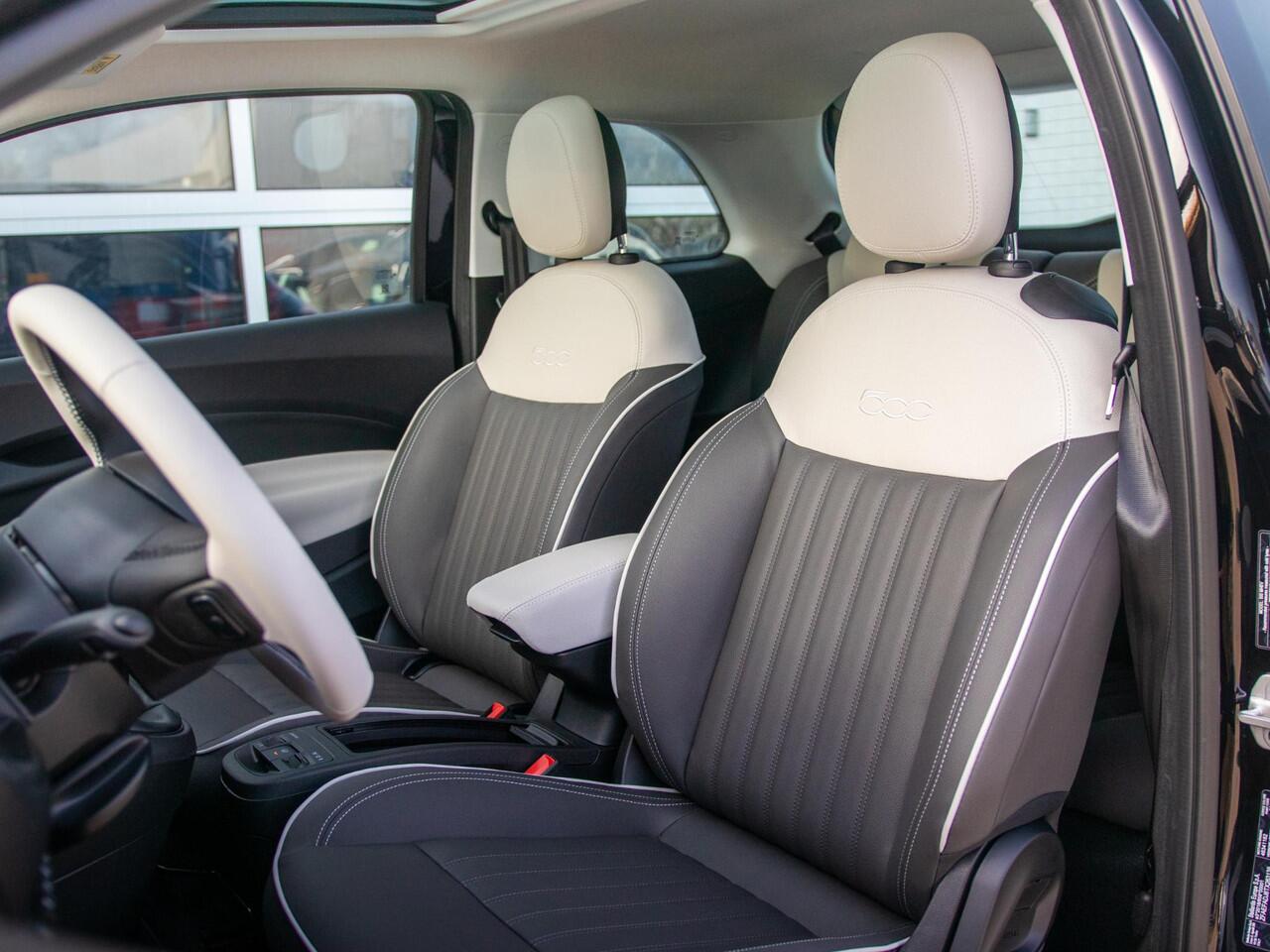 Fiat 500 Hybrid Collezione | Clima | LED | PDC | JBL Premium Audio | 17" | Camera | BSM | Canneloni Ivory/Piombo interieur