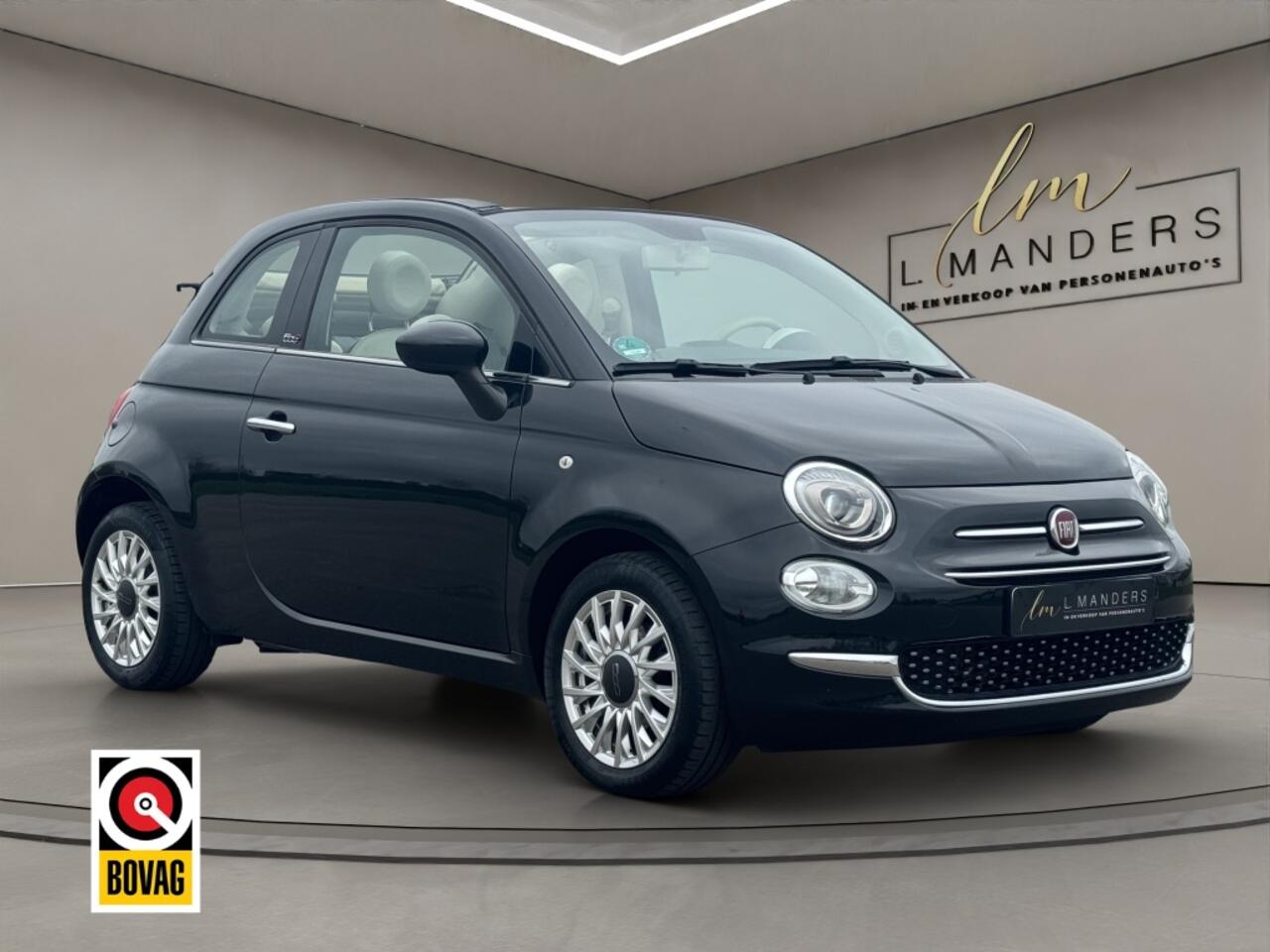 Fiat 500C 0.9 TwinAir T Lounge 2018 ZWART | Cabrio | Benzine | 3-deurs | D