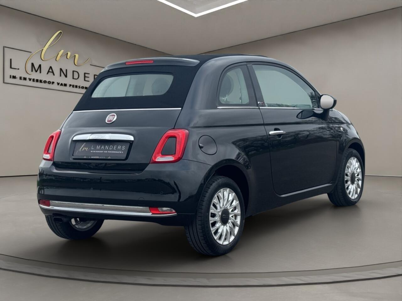 Fiat 500C 0.9 TwinAir T Lounge 2018 ZWART | Cabrio | Benzine | 3-deurs | D
