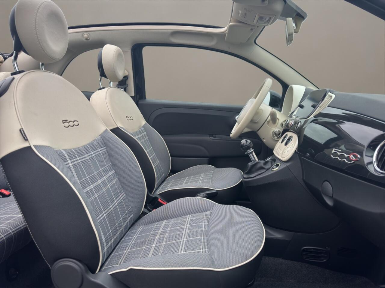 Fiat 500C 0.9 TwinAir T Lounge 2018 ZWART | Cabrio | Benzine | 3-deurs | D