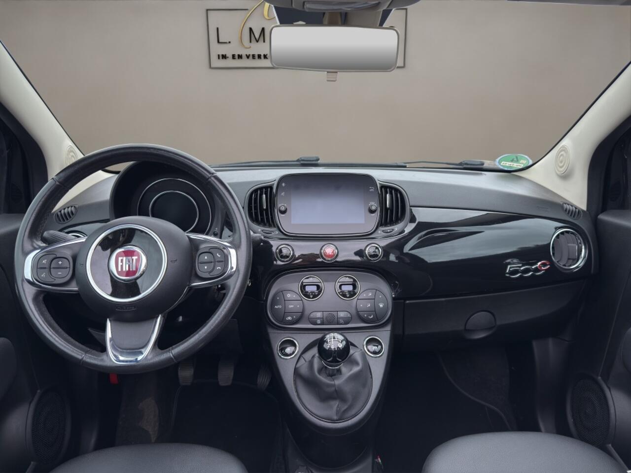 Fiat 500C 1.2 Mirror 2019 ZWART | Cabriolet | Climate Control | Apple CarP