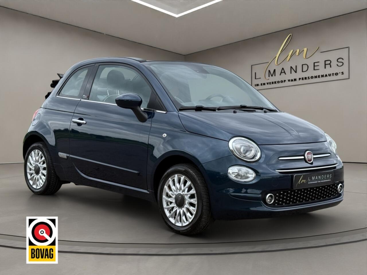 Fiat 500C 1.2 Lounge 2019 BLAUW | Cabriolet | Apple CarPlay | Airco