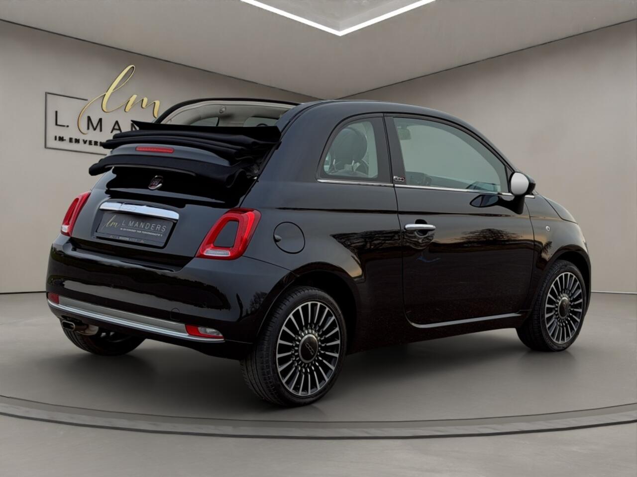 Fiat 500C 1.2 Lounge 2019 ZWART | Automaat | Cabriolet | Navigatie