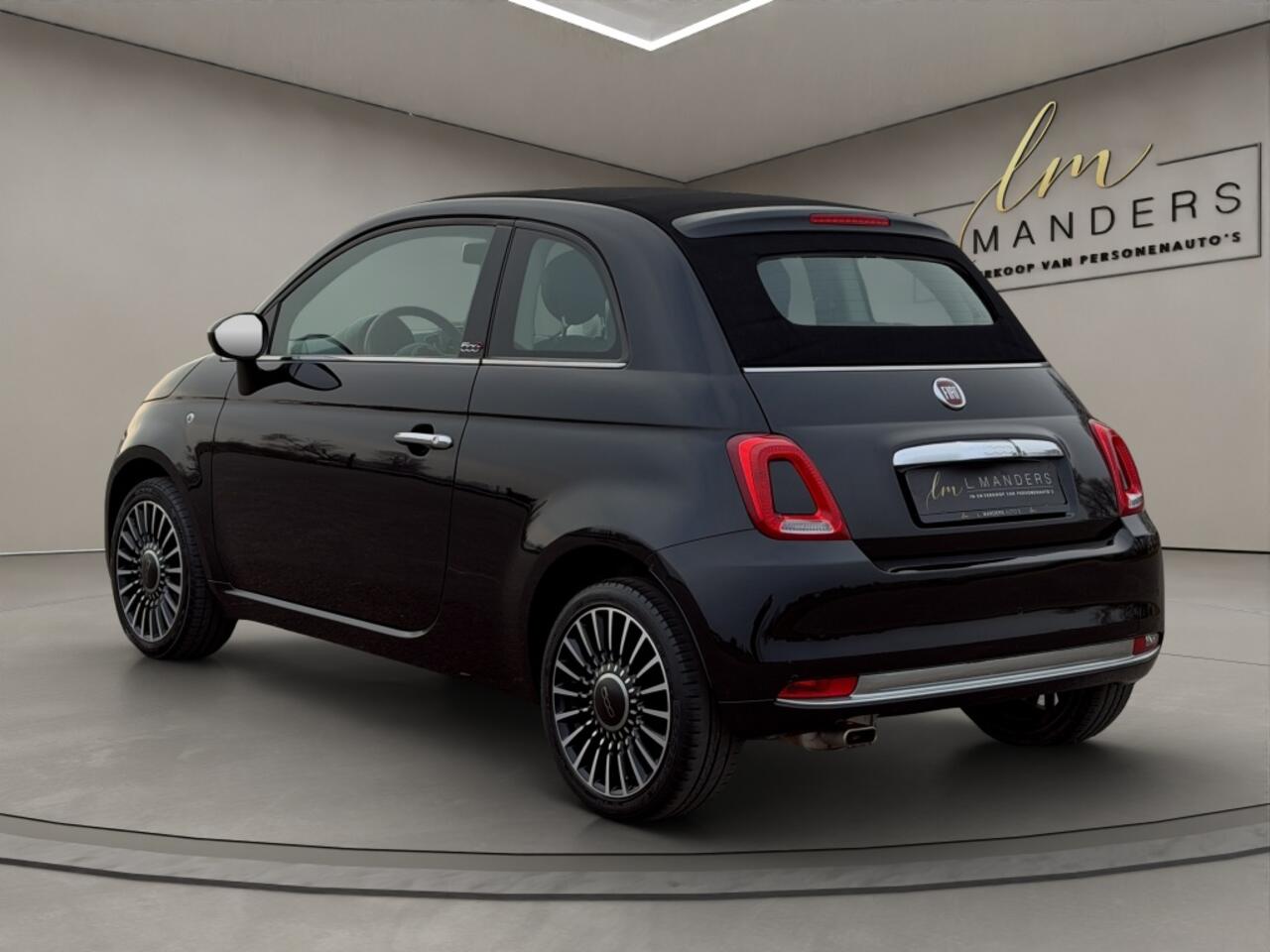 Fiat 500C 1.2 Lounge 2019 ZWART | Automaat | Cabriolet | Navigatie