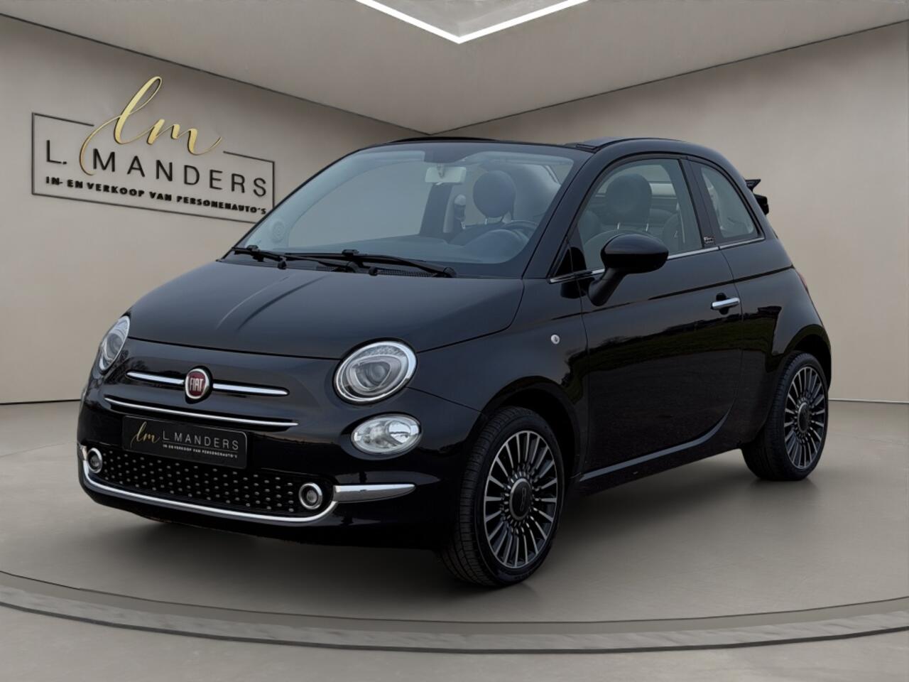 Fiat 500C 1.2 Lounge 2019 ZWART | Automaat | Cabriolet | Navigatie