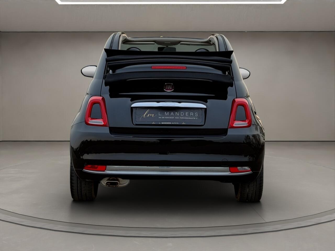 Fiat 500C 1.2 Lounge 2019 ZWART | Automaat | Cabriolet | Navigatie