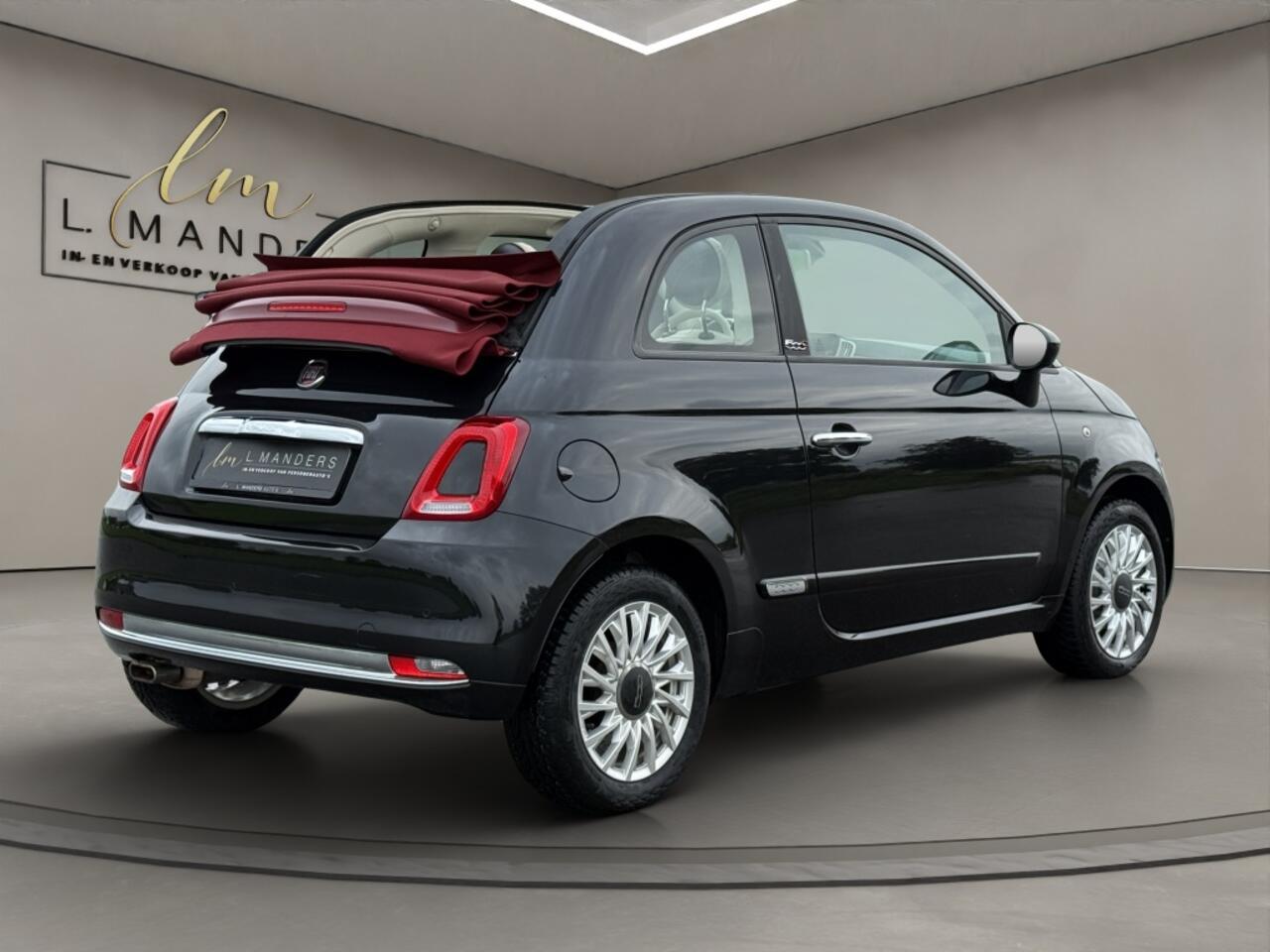 Fiat 500C 1.2 Lounge 2020 ZWART | Cabriolet | Apple CarPlay