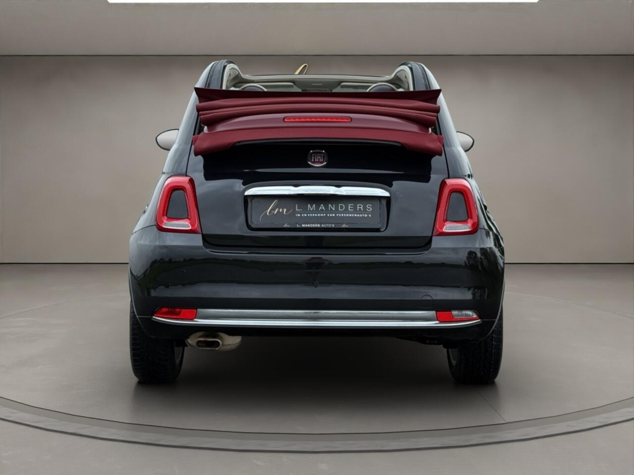 Fiat 500C 1.2 Lounge 2020 ZWART | Cabriolet | Apple CarPlay