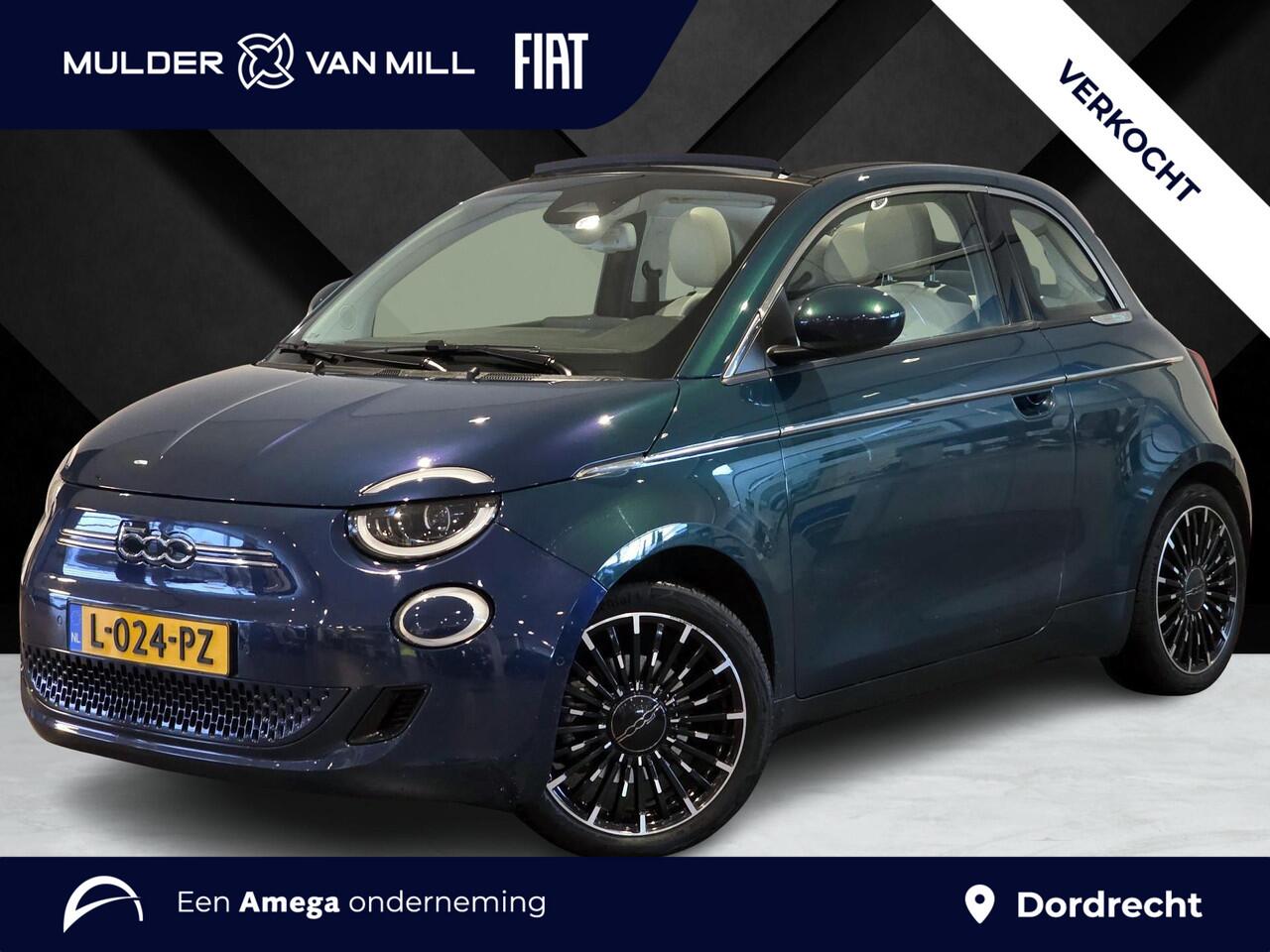 Fiat 500C La Prima 42kWh 118pk | LEDER | CAMERA | KEYLESS | APPLE CARPLAY / ANDROID AUTO | OPEN DAK | SCHUIF/KANTELDAK | CABRIO |