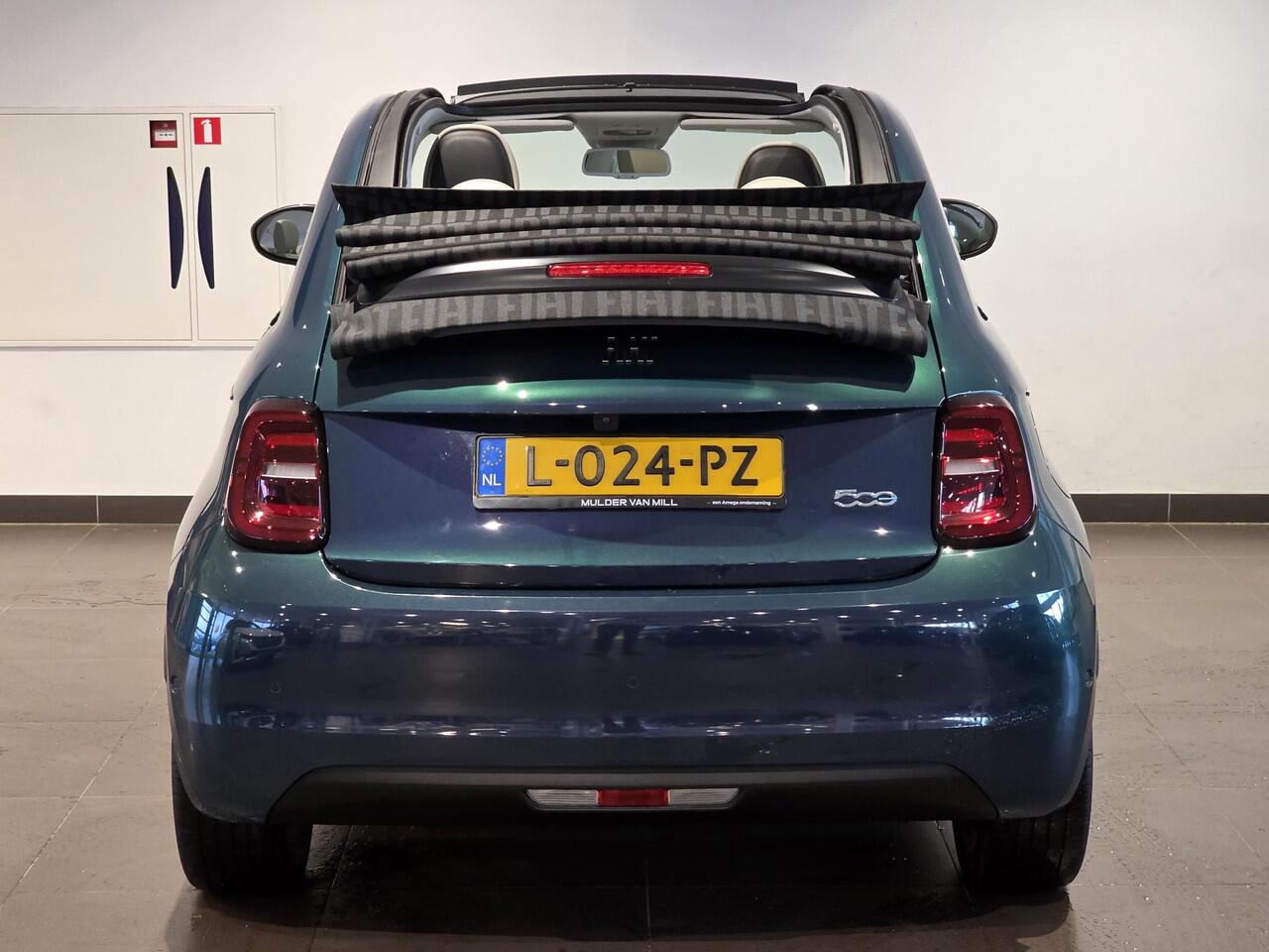 Fiat 500C La Prima 42kWh 118pk | LEDER | CAMERA | KEYLESS | APPLE CARPLAY / ANDROID AUTO | OPEN DAK | SCHUIF/KANTELDAK | CABRIO |