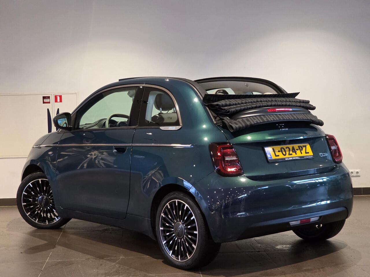 Fiat 500C La Prima 42kWh 118pk | LEDER | CAMERA | KEYLESS | APPLE CARPLAY / ANDROID AUTO | OPEN DAK | SCHUIF/KANTELDAK | CABRIO |