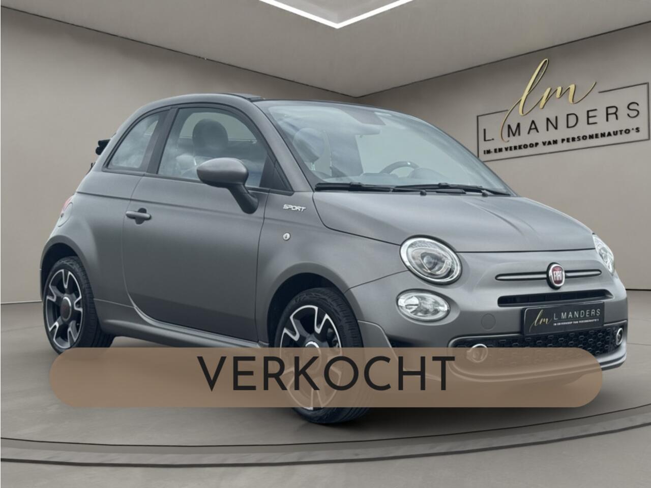 Fiat 500C 1.0 Hybrid Sport 2021 MAT GRIJS | Cabriolet | Leder | Grigio Opa